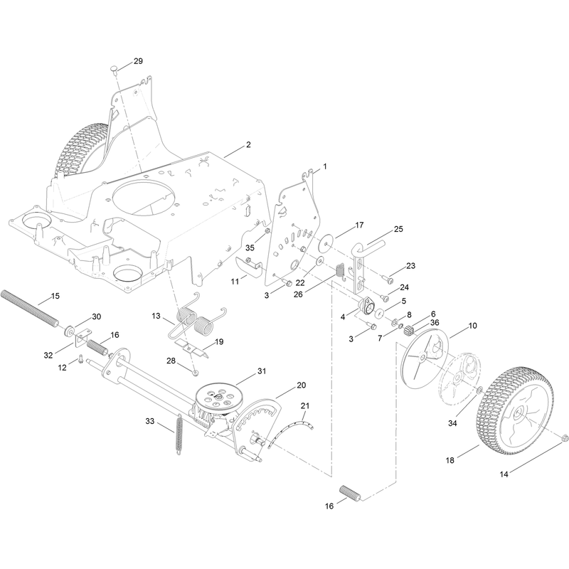 Traction and Height of Cut Assembly
