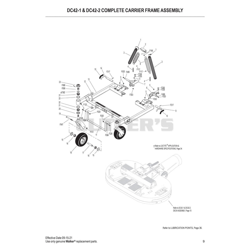 DC42-1-DC42-2 Complete Carrier Frame Assembly