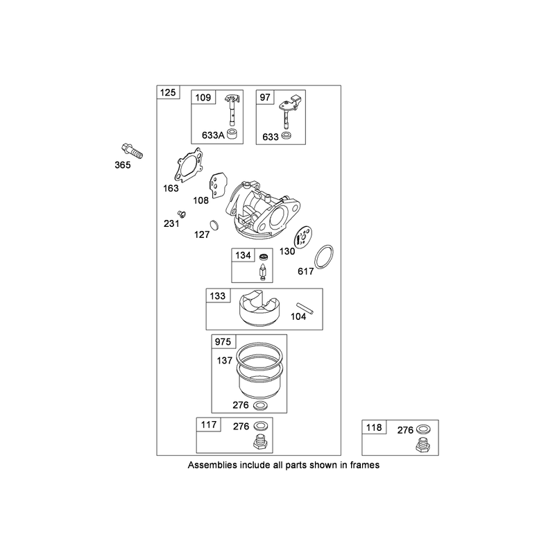 Carburetor Assembly Briggs and Stratton 126T02-0241-B1