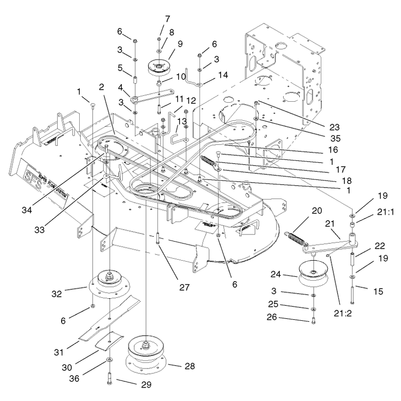 Spindle Idler Pulley and Belt Assembly