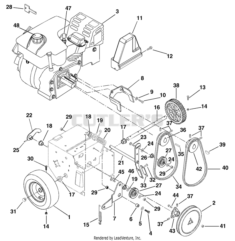Engine And Belt Drive - 724