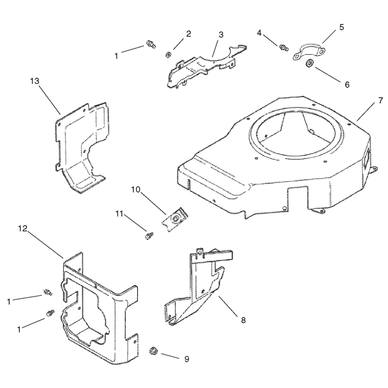 Blower Housing and Baffle Assembly Kohler CV 490-27503