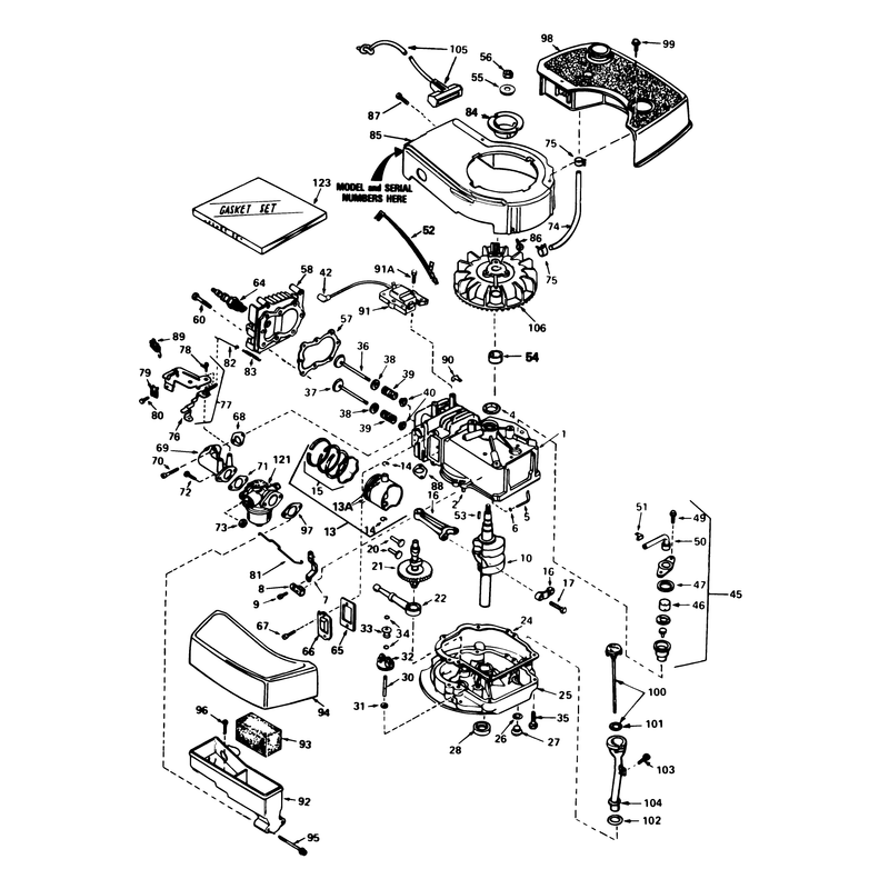 Engine Tecumseh Model No Tnt100-10087e