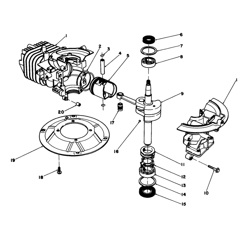 Crankshaft Assembly Model No 47pf5 and 47pg6