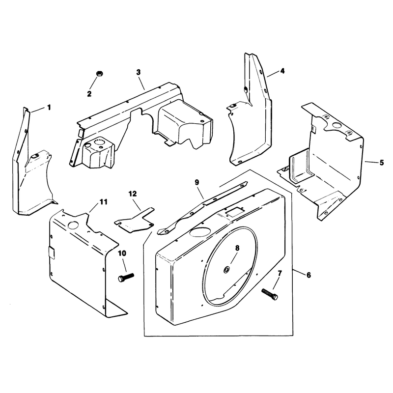 Baffles and Shroud Engine Kohler Model No M18qs-24657 Continued