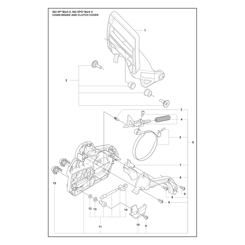 CHAIN BRAKE AND CLUTCH COVER