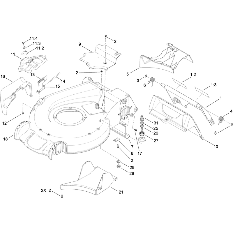 Deck Housing and Rear Door Assembly