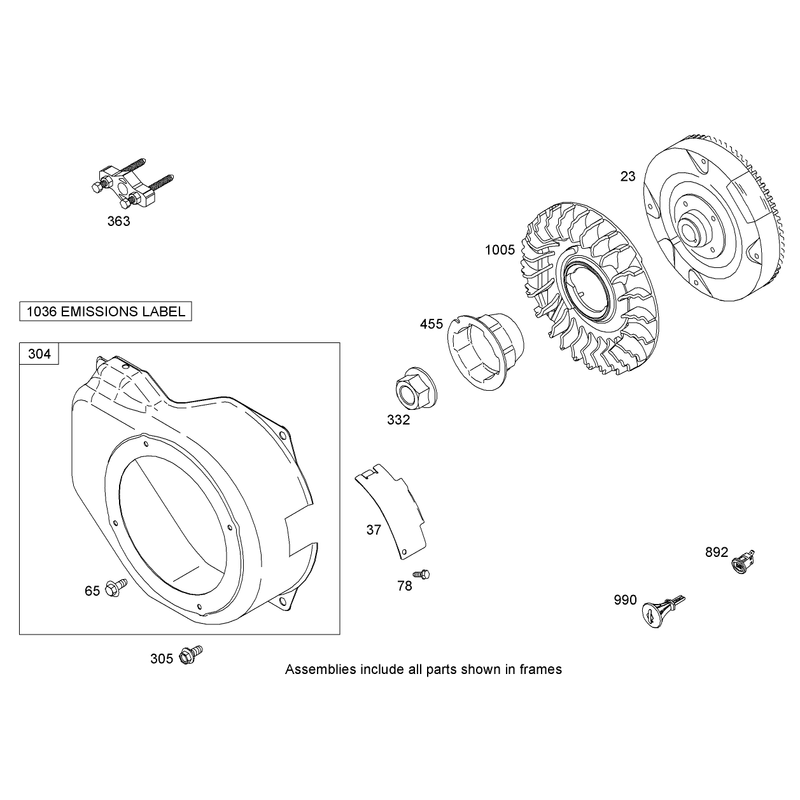 Blower Housing Assembly  Briggs and Stratton 15D102-0111-E1