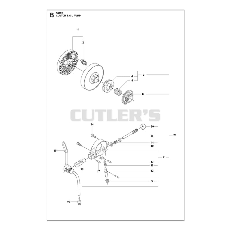 CLUTCH AND OIL PUMP