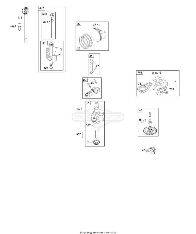 Camshaft, Crankshaft, Lubrication, Piston, Rings, Connecting Rod
