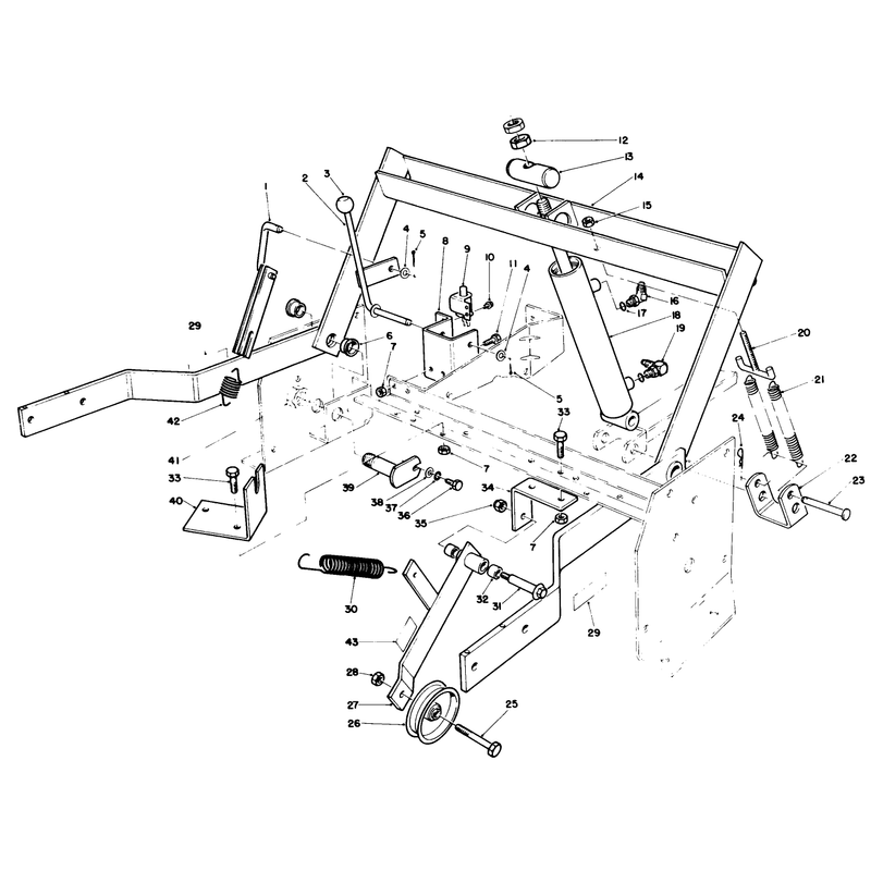 Parking Brake and Lift Frame Assembly