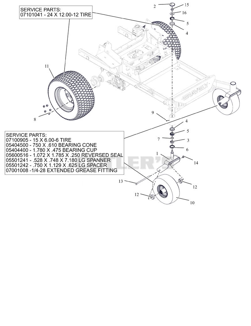 Casters and Tires - 60 and 72