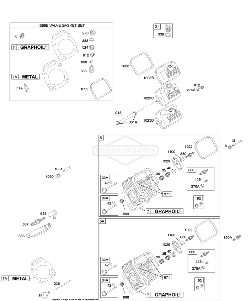 Cylinder Head, Valves, Gasket Set  - Valve