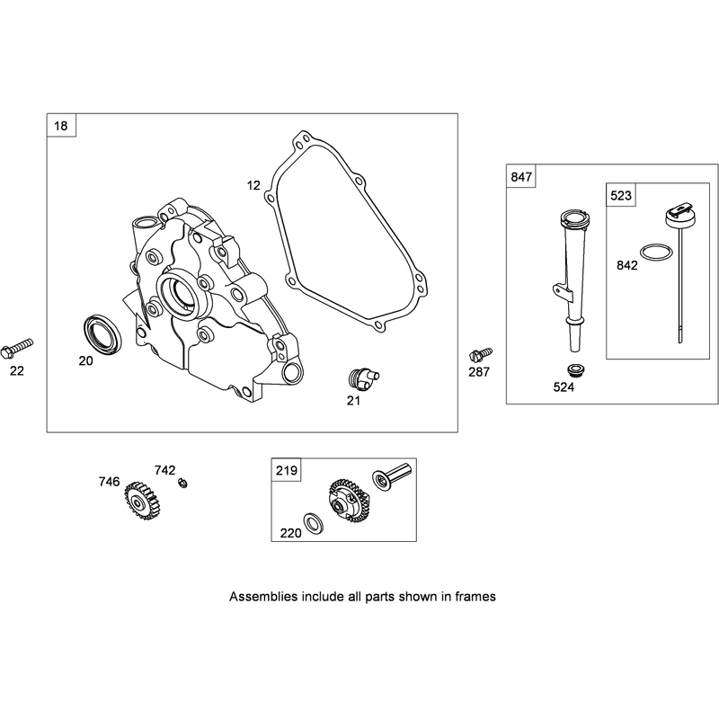Crankcase Assembly Briggs and Stratton 126302-0321-B8