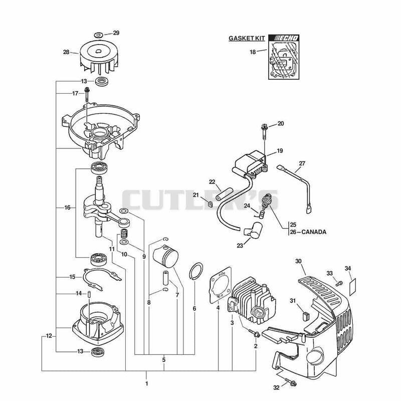 ENGINE, IGNITION, SHORT BLOCK, CYLINDER COVER