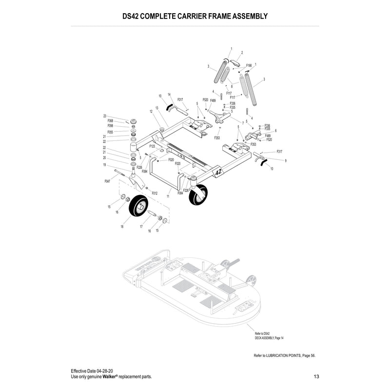 DS42 COMPLETE CARRIER FRAME ASSEMBLY