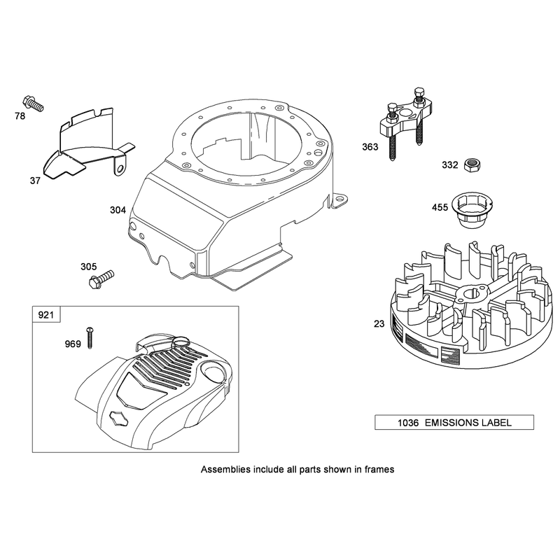 Blower Housing Assembly Briggs and Stratton 124L02-0212-F1