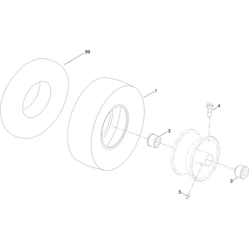 Caster Wheel Assembly No. 130-0736
