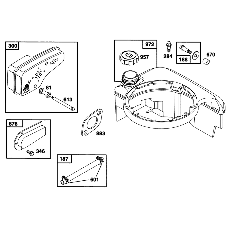 Engine Briggs and Stratton Model 128802-0615-01
