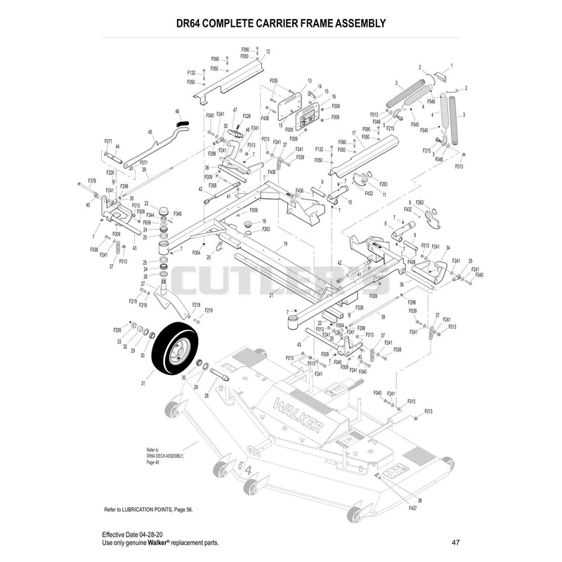 DR64 COMPLETE CARRIER FRAME ASSEMBLY