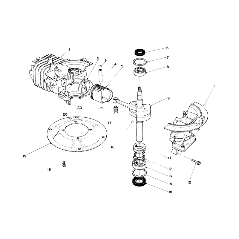 Crankshaft Assembly Model No 47pk9-1