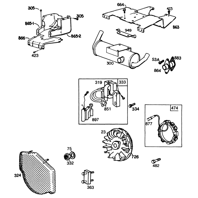 Briggs and Stratton Engine Model No 402707-0158-01 Continued