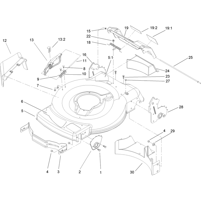 Deck Side Chute and Rear Door Assembly