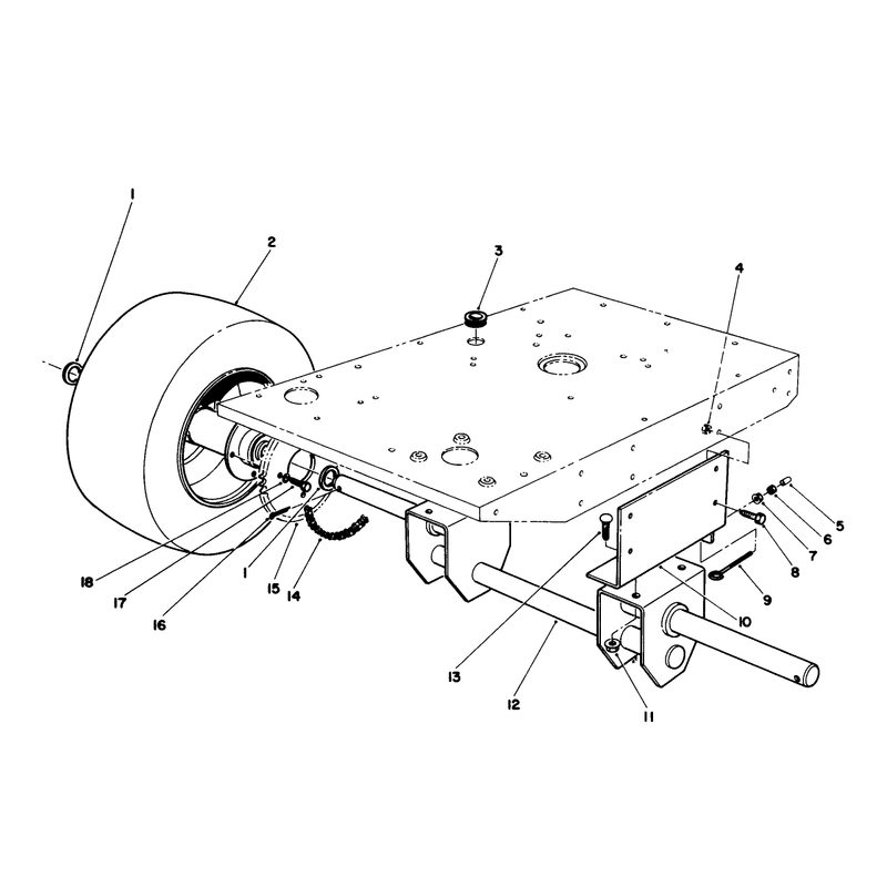 Rear Wheel & Axle Assembly