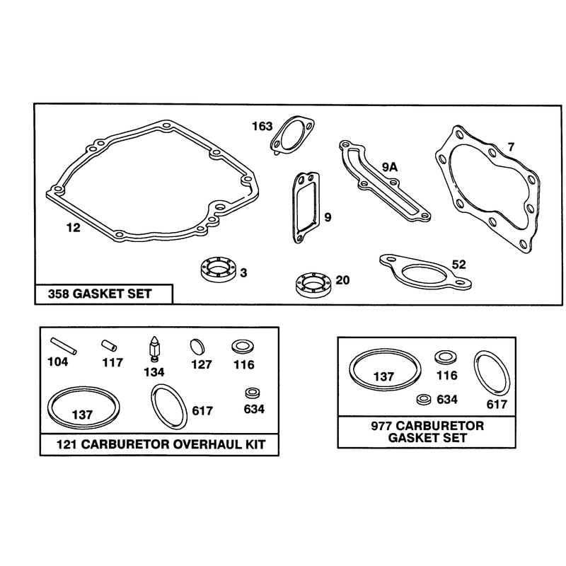 Engine Briggs and Stratton Model 124702-3115-01