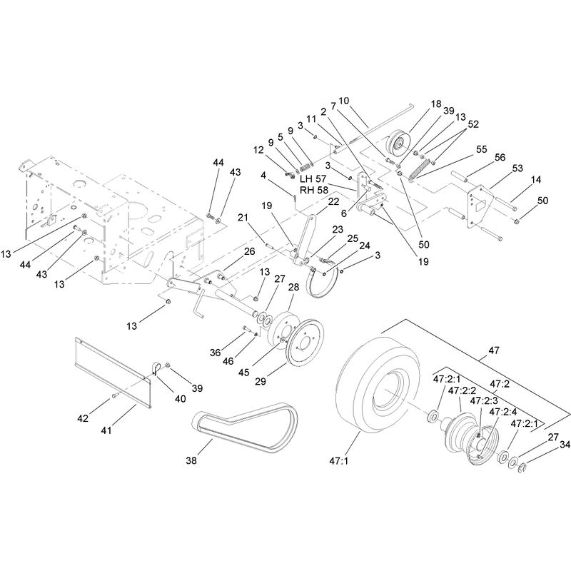 Drive Wheel and Brake Assembly