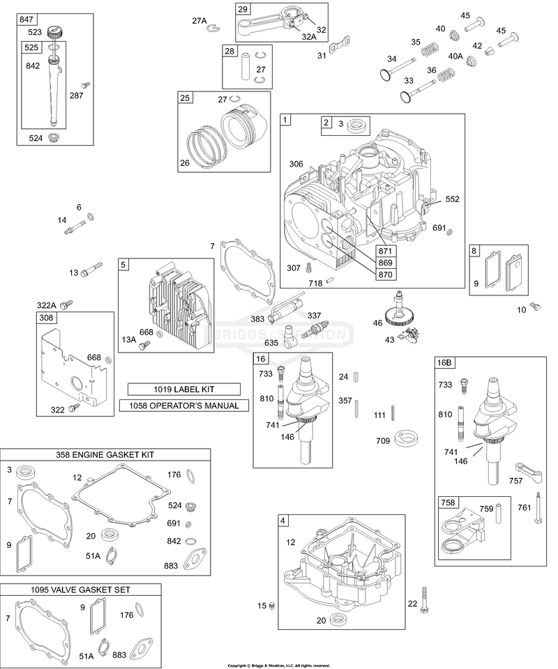 Cylinder, Head, Oil, Piston, Sump, Crankshaft, Gasket