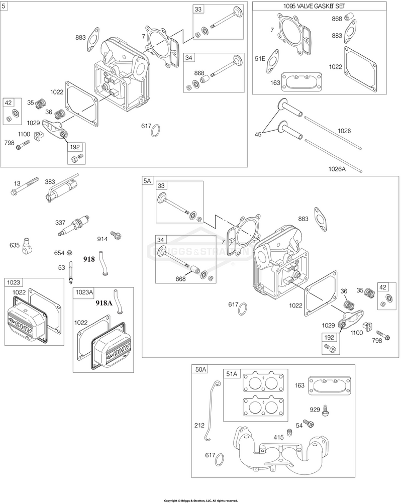 Cylinder Head, Gasket Set - Valve, Intake Manifold, Valves