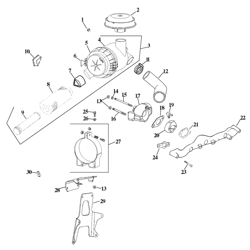 Group 10 Air IntakeFiltration Assembly Kohler CV20S-PS65585