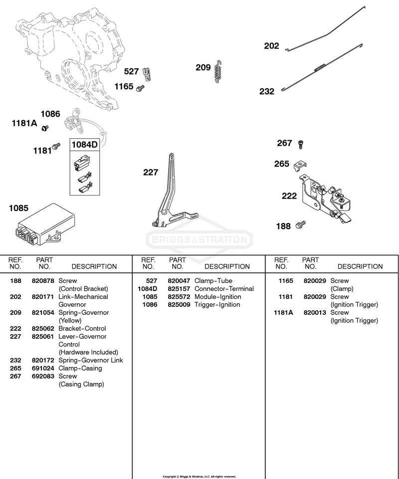 Springs, Control Bracket, Ignition Module