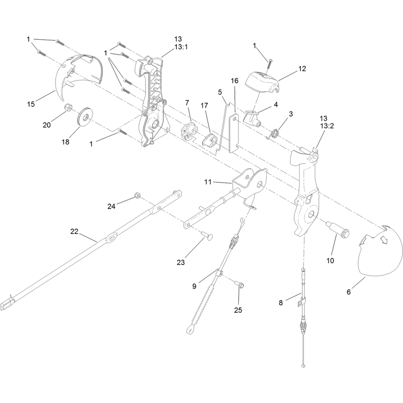 Chute Control Lever Assembly