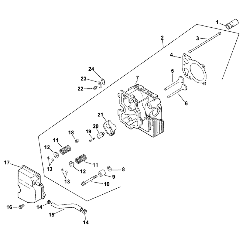 Cylinder Head Valves and Breather