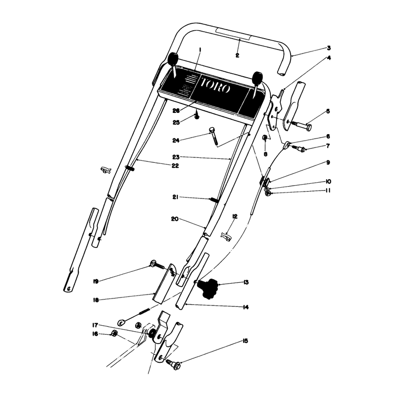 Handle Assembly Used on Units with Serial No 0000001 Thru 0007000