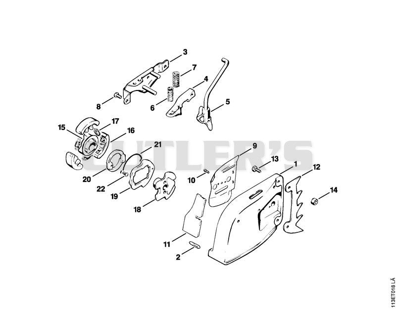 Chain sprocket cover, Brake shoe, Driving disc