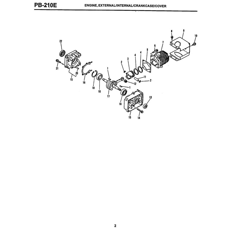 Engine, External/Internal/Crankcase/Cover