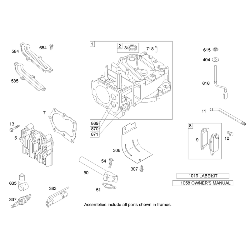 Cylinder Assembly Briggs and Stratton 122K05-0171-E1