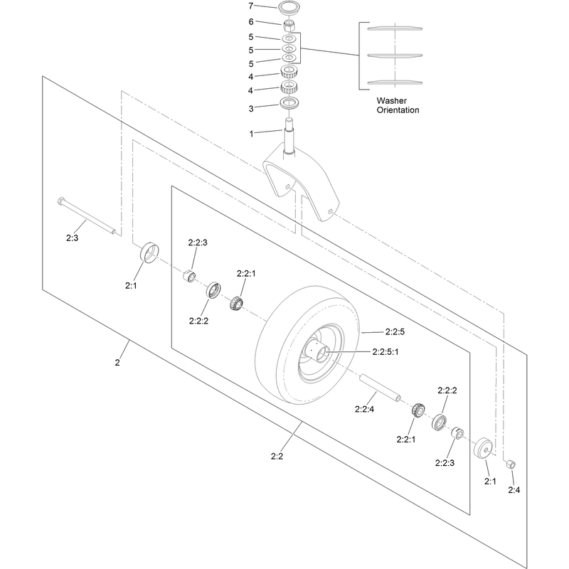Caster Wheel and Fork Assembly