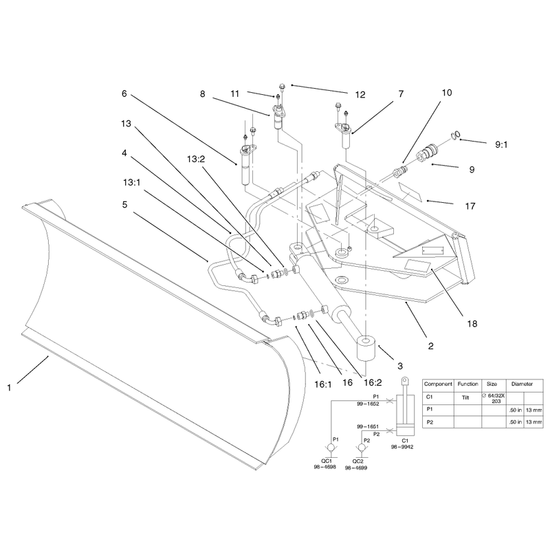 Hydraulic Blade Assembly