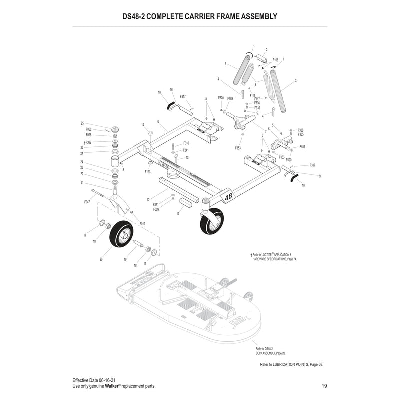 DS48-2 COMPLETE CARRIER FRAME ASSEMBLY