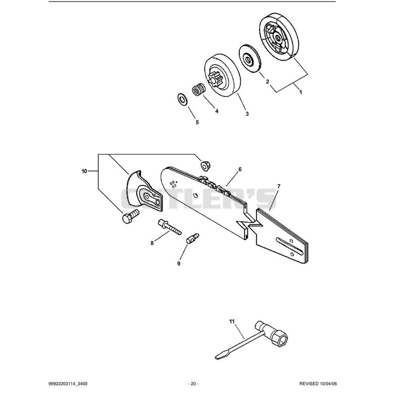 Clutch Assembly, Bar & Chain,Tools