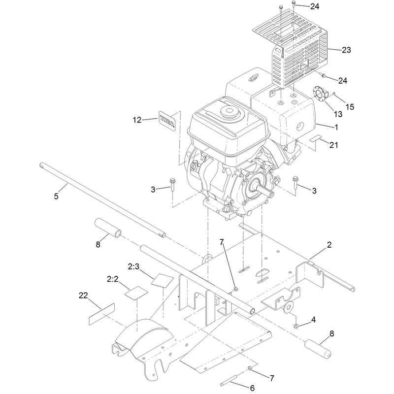 Engine and Frame Assembly