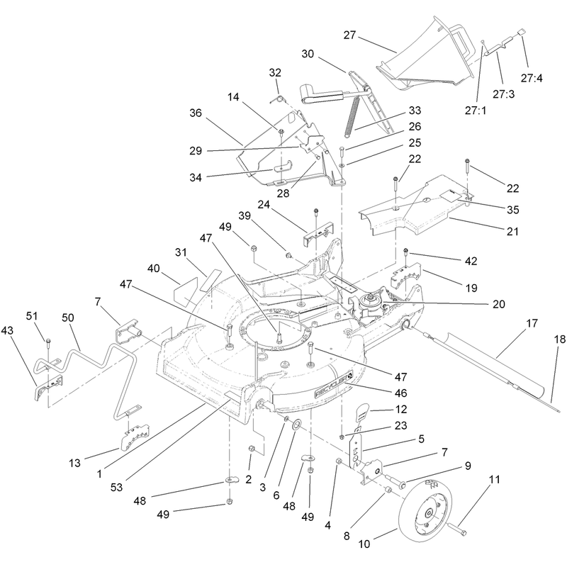 Housing Chute and Wheel Assembly