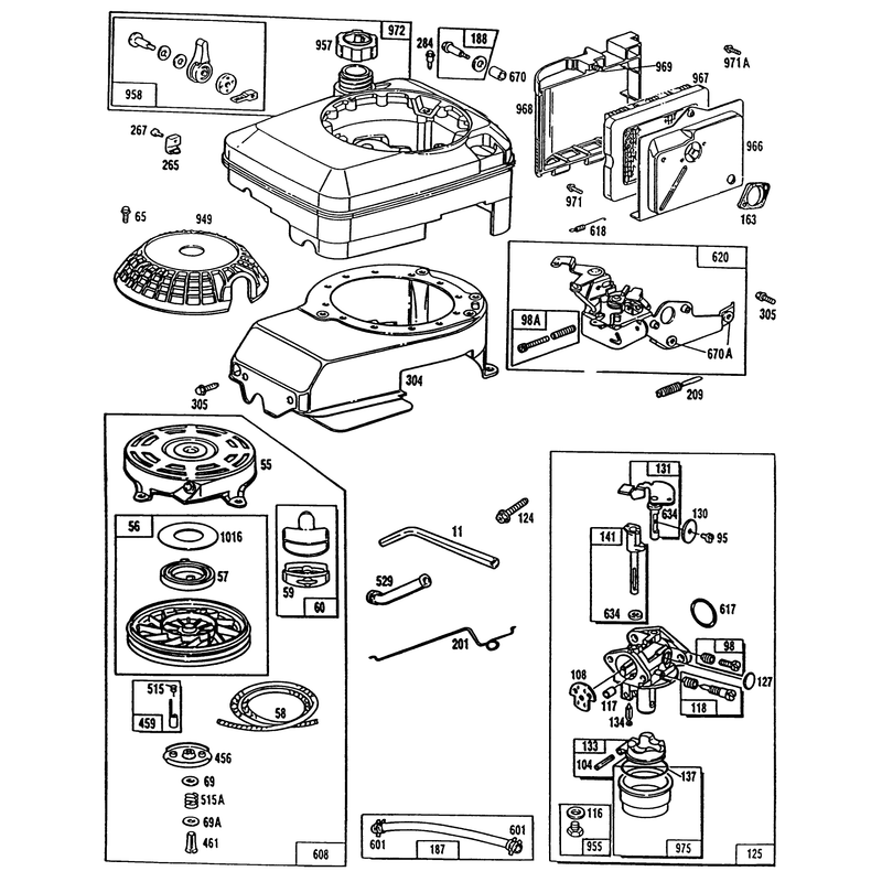 Engine Briggs and Stratton Model No 124702-3115-01