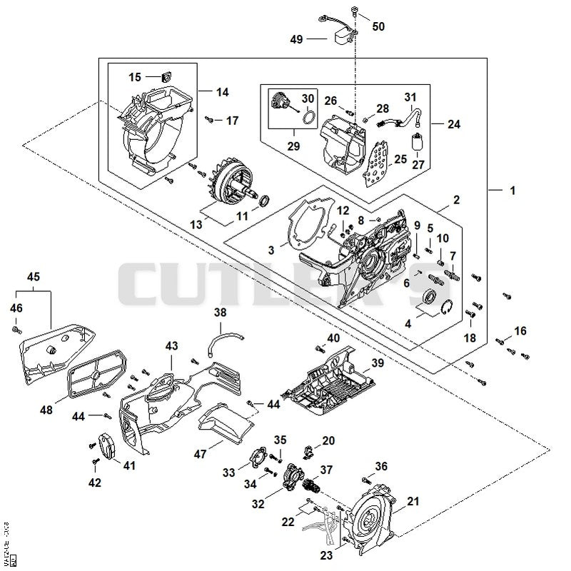 Motor housing, Electric motor, Oil tank