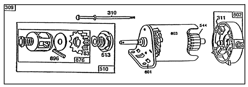 Starter Briggs and Stratton No 191707 0121 01