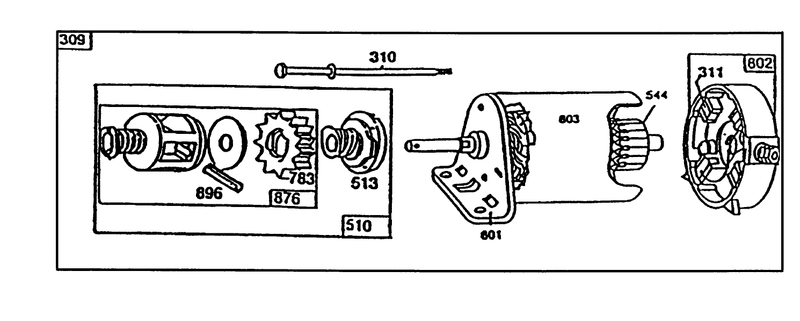 Starter Briggs and Stratton No 195707 0121 01